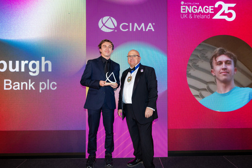 Tim Mickleburgh, Finance Graduate, The Co-operative Bank plc collected the award for Student of the Year 2025